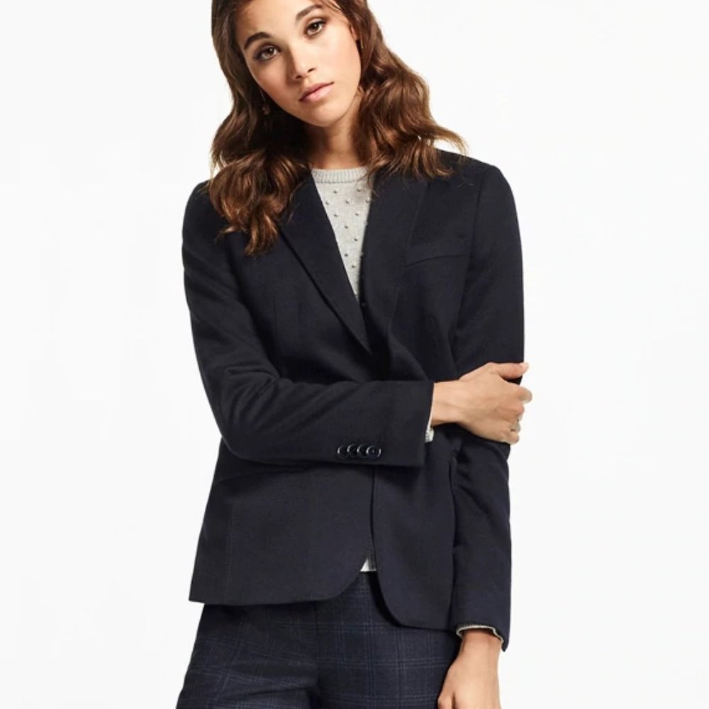 Brooks Brothers single button blazer navy 0P